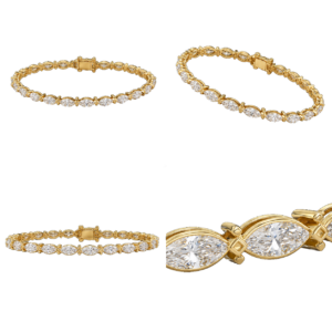 Yellow Gold Marquise Diamond Bracelet