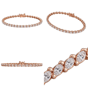 Rose Gold Marquise Diamond Bracelet