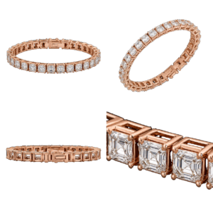 Rose Gold Asscher Diamond Bracelet