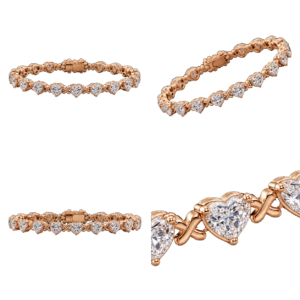 Rose Gold Heart Diamond Bracelet