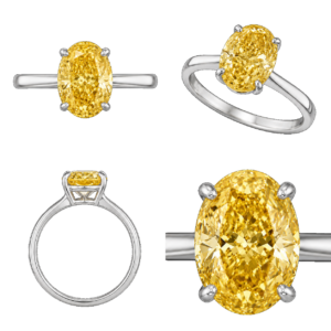 Fancy Yellow Oval Ring