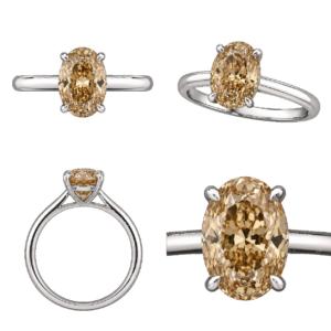 Fancy Champagne Oval Ring