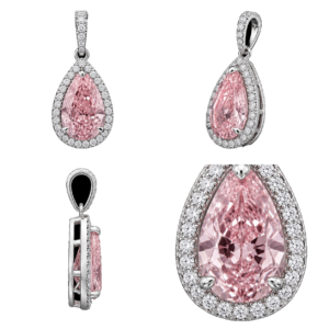 Fancy Pink Pear Pendant