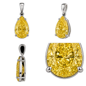 Fancy Yellow Pear Drop Pendant