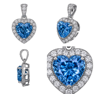 Fancy Blue Heart Pendant