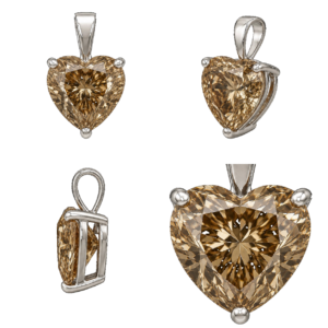 Fancy Champagne Heart Pendant