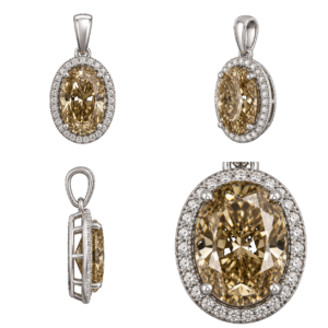 Fancy Champagne Oval Pendant