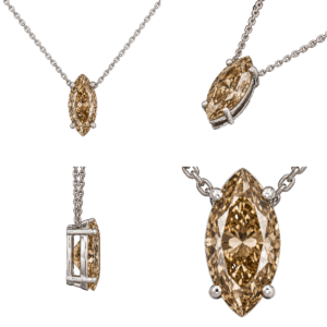 Fancy Champagne Marquise Necklace