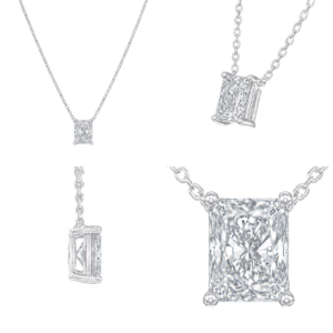 Platinum Radiant Solitaire Necklace