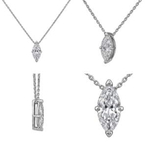 Platinum Marquise Solitaire Necklace